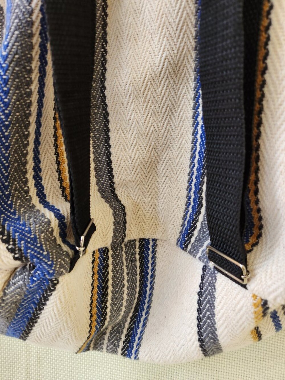 Original Senor Lopez Baja Backpack Striped Mexican Hippie Boho Beach Bag Recycle - Picture 2 of 14